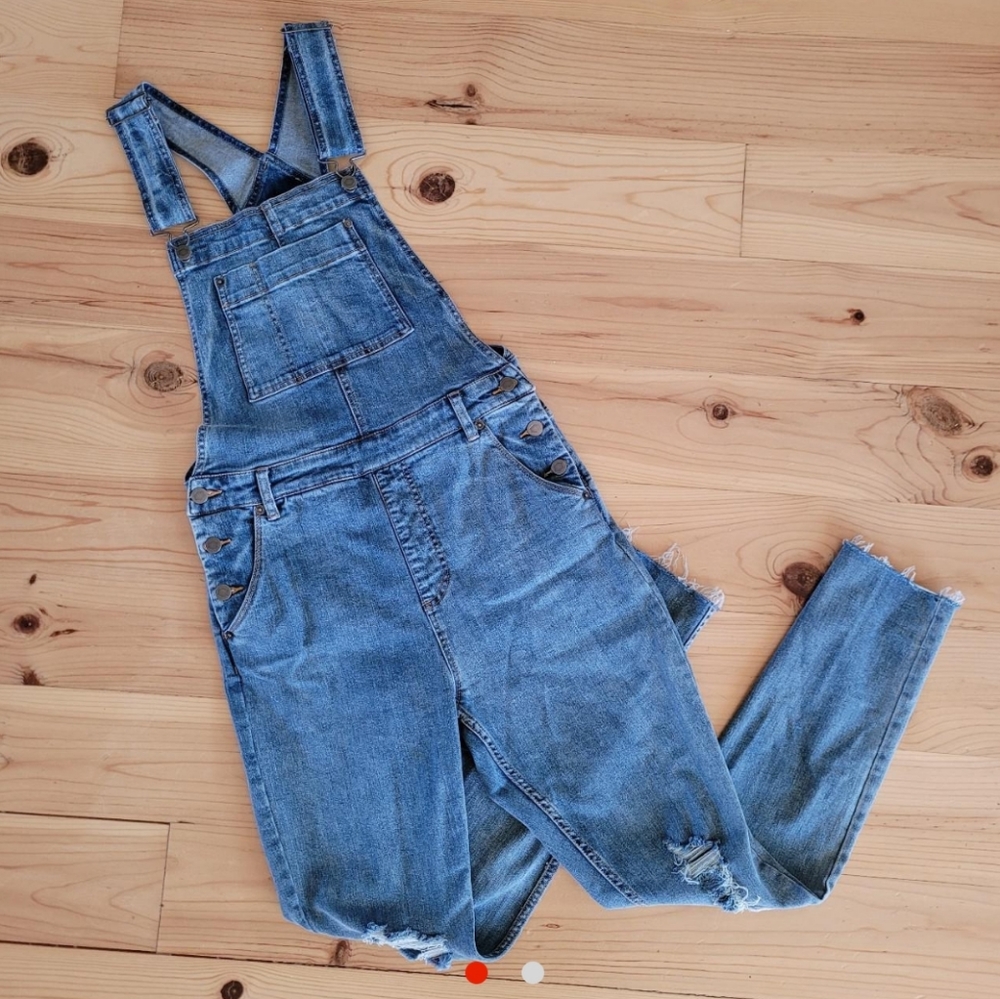 RVCA Distressed Overalls